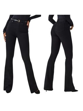 Spanx Pull on Flare Jeans Black Size Medium 20326R